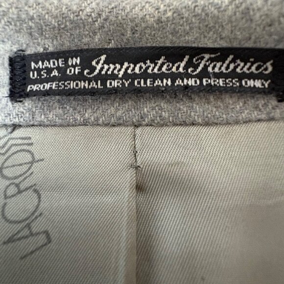 Vintage Lacrosse Mens Camel Hair Gray Blazer 42L Made In USA Lined Flaws - Picture 2 of 12